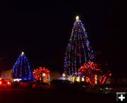 All lit up. Photo by Dawn Ballou, Pinedale Online.