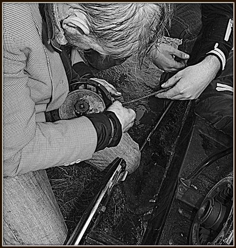 Putting in a New Pull-Rope. Photo by Terry Allen.