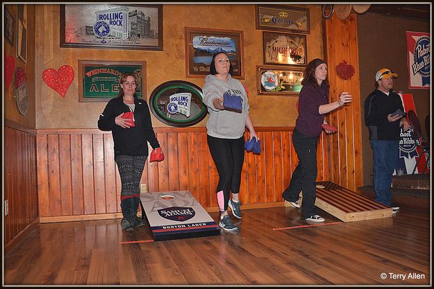 Corn Bag Throwers. Photo by Terry Allen.