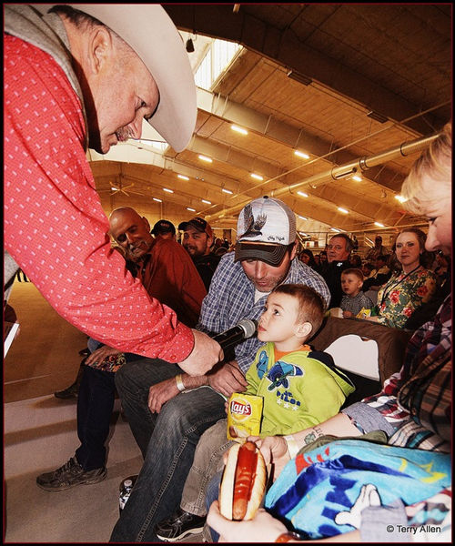 Dillon Edwards Gets a Prize. Photo by Terry Allen.