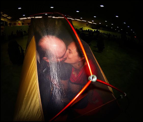 Romance in a Tent. Photo by Terry Allen.