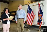 Dean Gets Sworn In. Photo by Terry Allen.