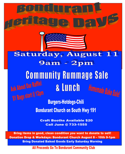 Bondurant Heritage Days. Photo by Bondurant Community Club.