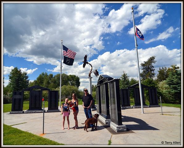 Tracy and Her Family at the Memorial. Photo by Terry Allen.