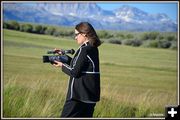 Recording the Wind in the Grass. Photo by Maddie Landers.