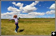 Flinging a Frisbee. Photo by Terry Allen.