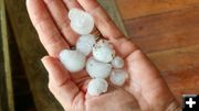 Hail near Fremont Lake. Photo by Lisa Carlson.