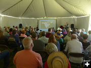 Keelboat Petroglyphs talk. Photo by Dawn Ballou, Pinedale Online.