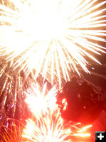 Fireworks up close. Photo by Dawn Ballou, Pinedale Online.