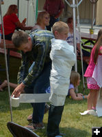 Toilet Paper Mummy Wrap . Photo by Dawn Ballou, Pinedale Online.