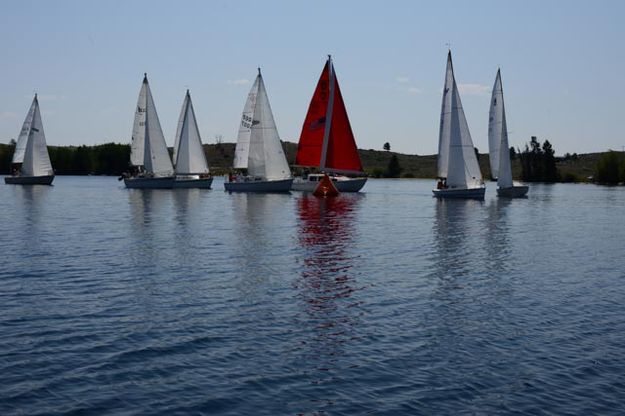 Sailing Regatta. Photo by Rita Donham, Wyoming Aerophoto.