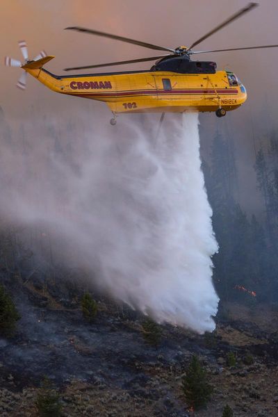 Water drop. Photo by Roosevelt Fire Information.