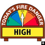 Fire Danger HIGH. Photo by .