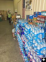 Red Cross water. Photo by Bob Rule, KPIN 101.1 FM Radio.