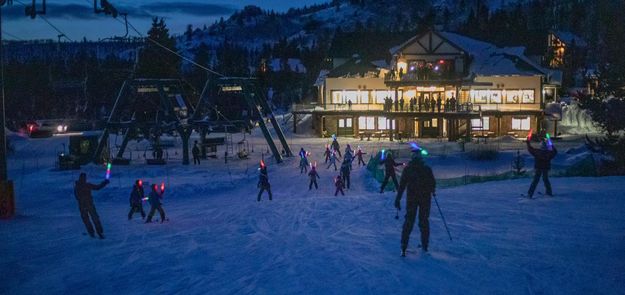 Skiing down. Photo by White Pine Ski Resort.