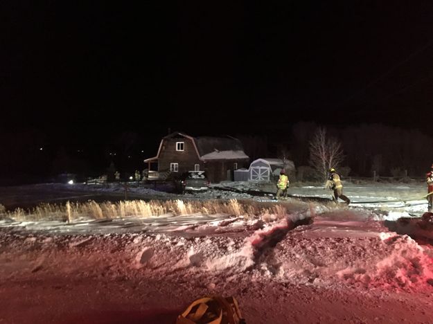 House fire. Photo by Sublette County Unified Fire.