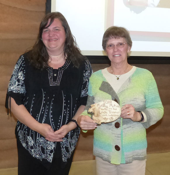 Linda Trimmer - Library. Photo by Dawn Ballou, Pinedale Online.