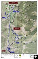 Nordic Ski Trail Map. Photo by Map courtesy Sublette County Recreation Board.