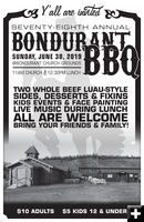 Bondurant BBQ. Photo by Bondurant Community Club.