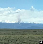 Skyline burn from Pinedale. Photo by Sublette County Sheriff's Office.