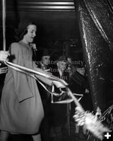 Christening the SS Rock Springs Victory. Photo by Sweetwater County Historical Museum.