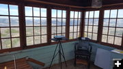 View out the windows. Photo by Clint Gilchrist, Sublette County Historic Preservation Board.