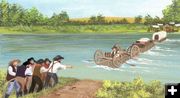 High water crossing. Photo by Sublette County Historical Society.