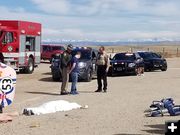 She went through the windshield and died. Photo by Sublette County Sheriff's Office.