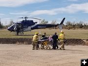 Loading onto Life Flight. Photo by Sublette County Sheriff's Office.