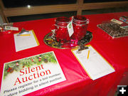 Silent Auction. Photo by Dawn Ballou, Pinedale Online.