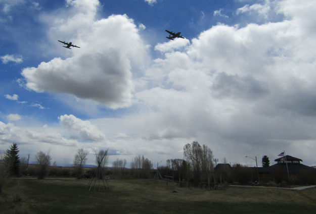 Flyover for Pinedale Clinic. Photo by Dawn Ballou, Pinedale Online.