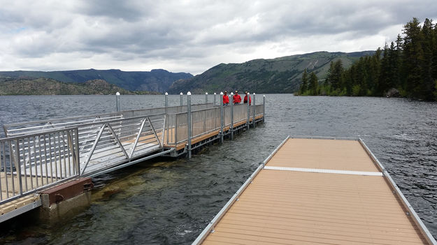 Floating pier. Photo by Wyoming Game & Fish.