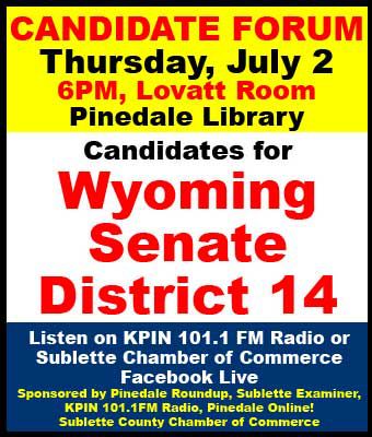 Candidate Forum July 2. Photo by Pinedale Online.