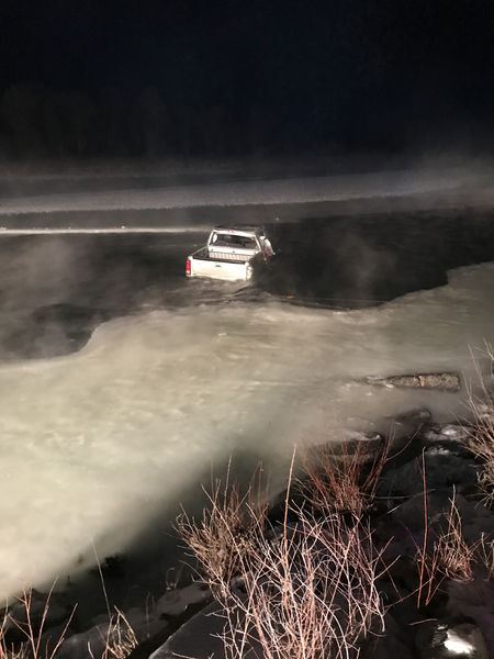 Into the Green River. Photo by Sublette County Sheriff's Office.