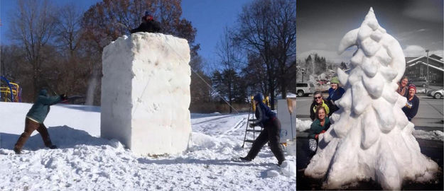 Snow Sculpture Contest. Photo by Main Street Pinedale.