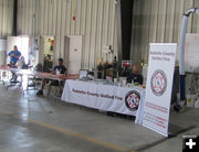 Information tables. Photo by Dawn Ballou, Pinedale Online.