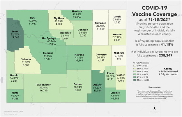 Vaccine Coverage in Wyoming. Photo by Wyoming Department of Health.