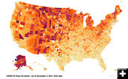 US hotspots map. Photo by CDC.