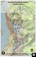 Nordic Ski Trail Map. Photo by Sublette County Rec Board.