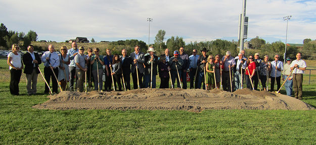 Groundbreaking. Photo by Dawn Ballou, Pinedale Online.