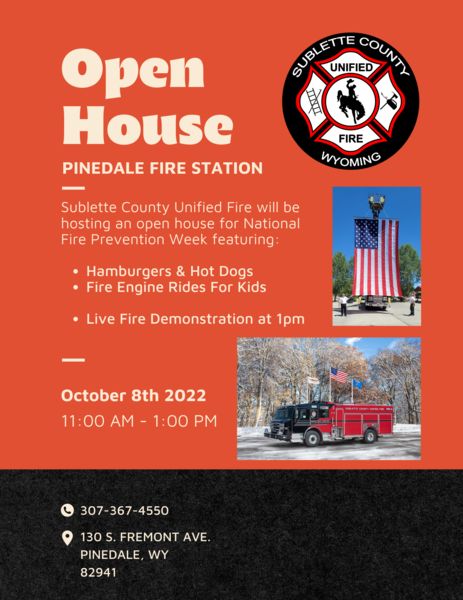 Pinedale Fire Open House. Photo by Sublette County Unified Fire.