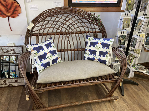 Wicker Bench. Photo by Dawn Ballou, Pinedale Online.