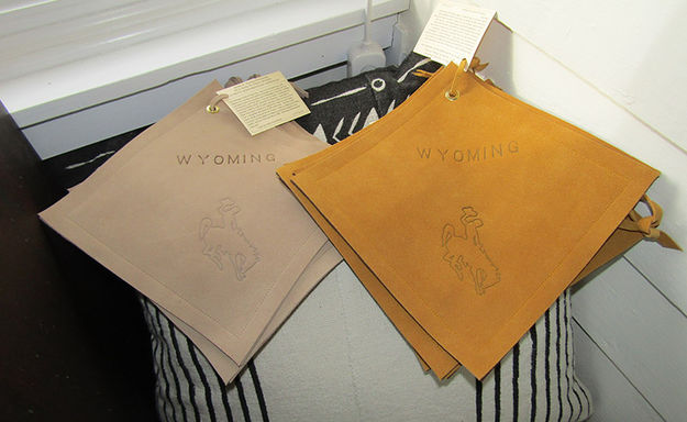 Leather Potholders. Photo by Dawn Ballou, Pinedale Online.