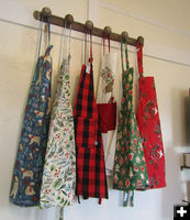 Colorful Aprons. Photo by Dawn Ballou, Pinedale Online.