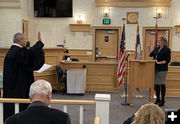 District Court Clerk Janet Montgomery. Photo by Dawn Ballou, Pinedale Online.