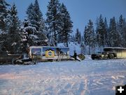 Early morning set up. Photo by Pedigree Stage Stop Sled Dog Race.