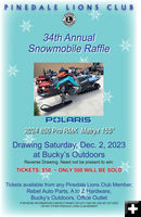 2023 Snowmobile Raffle. Photo by Pinedale Lions Club.