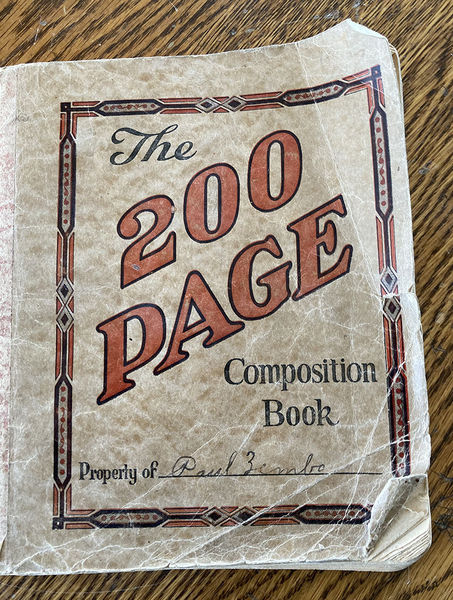 1932 Composition Book. Photo by Dawn Ballou, Pinedale Online.
