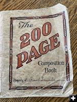 1932 Composition Book. Photo by Dawn Ballou, Pinedale Online.