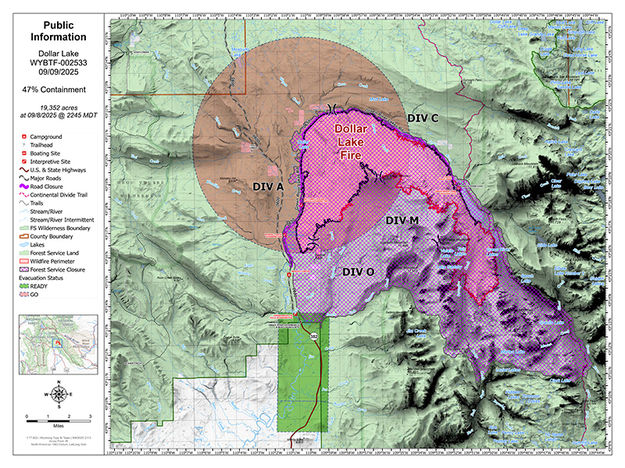 Dollar Lake Fire Sept 9 2025. Photo by Bridger-Teton National Forest.